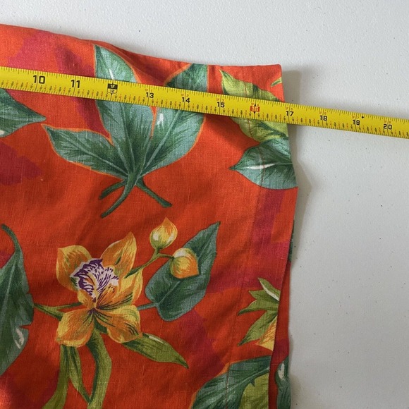 Lauren Ralph Lauren Women’s Multicolor Linen Hawaiian Floral Shorts Size 4 - Picture 9 of 10
